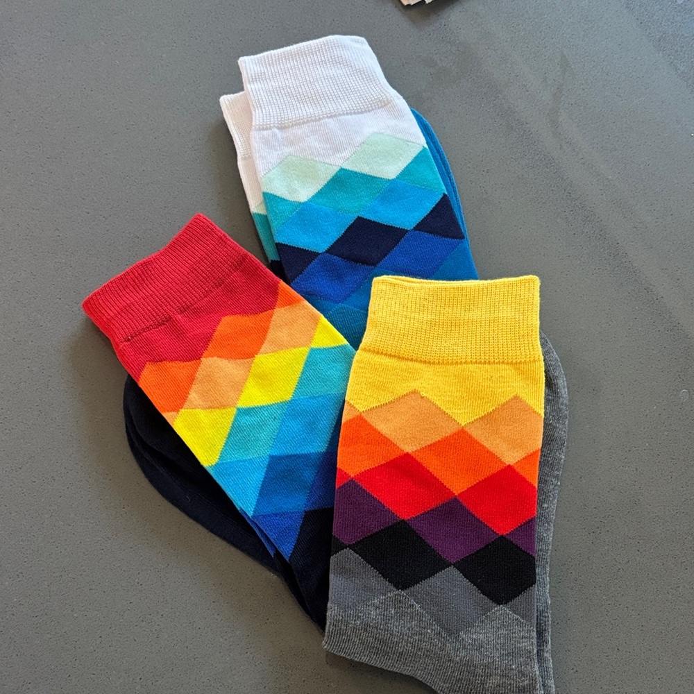 Colorful Geometric Pattern Socks for Kids - Picture 2 of 6